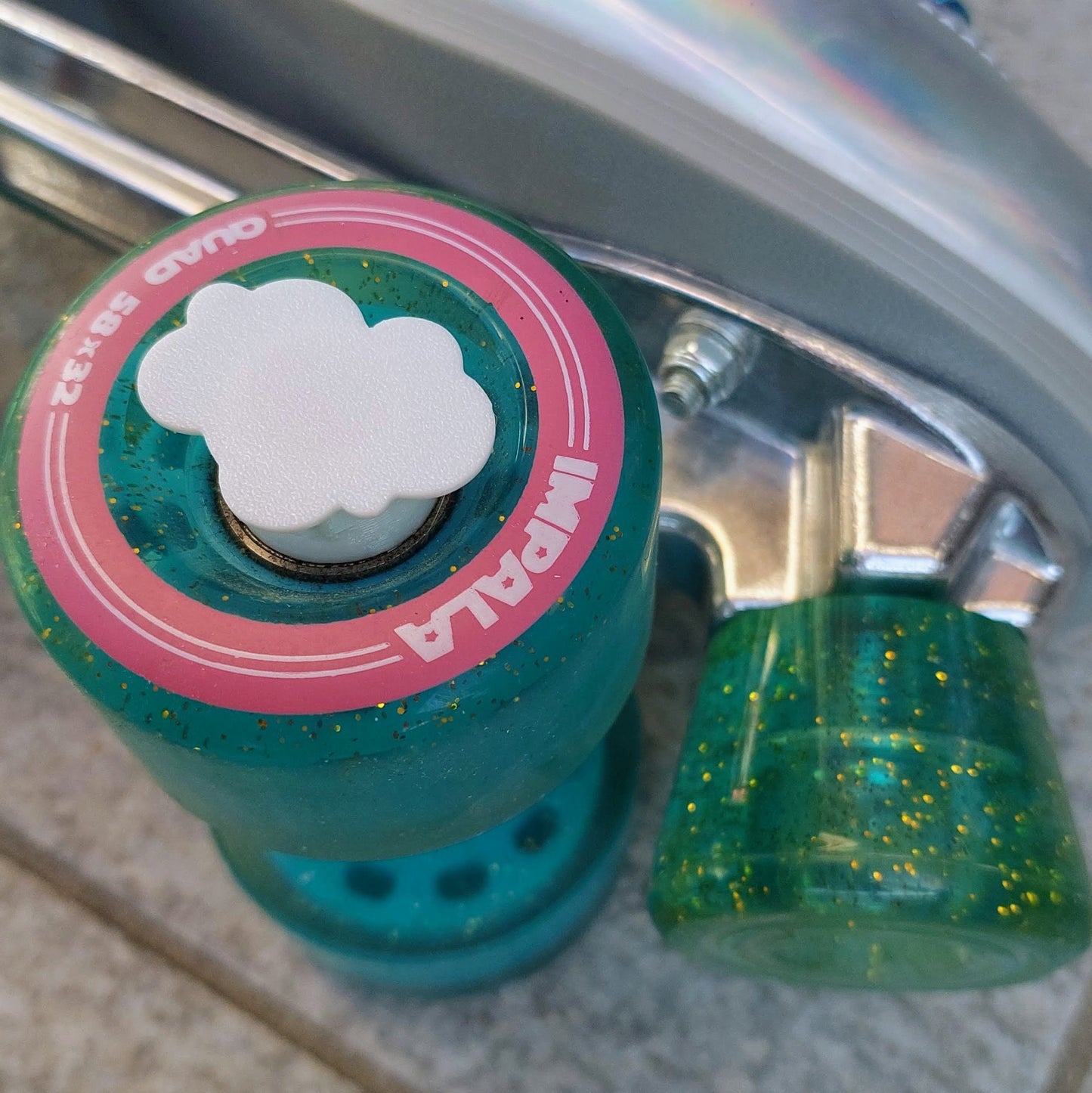 Wheels Caps for Quad Skates / Skateboard (4 pieces) - CLOUD